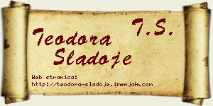 Teodora Sladoje vizit kartica